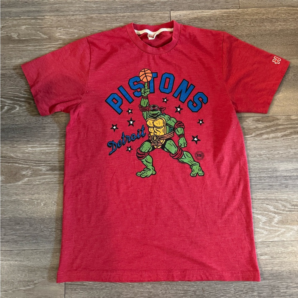 Houston Pistons NBA Ninja Turtles T Shirt - S